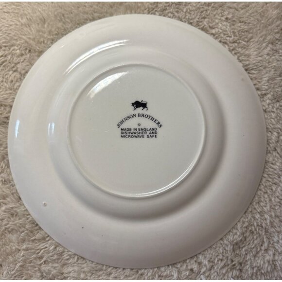 Johnson Bros Athena White Ribbed Bread & Butter Plates Set Of 7 Made In England - Picture 4 of 11